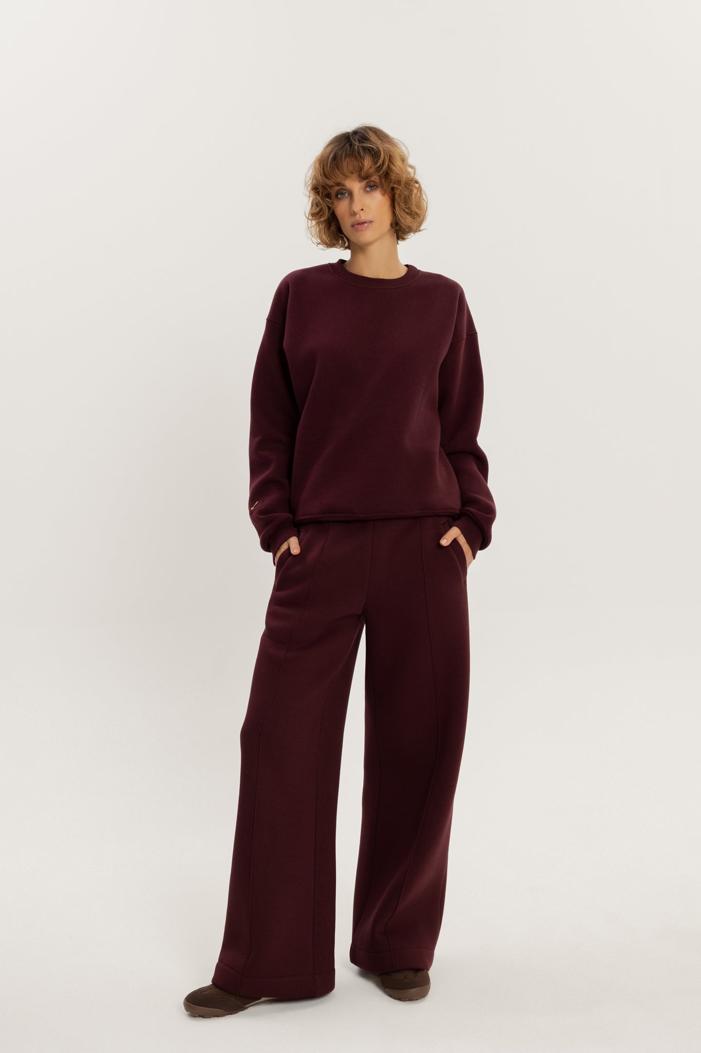 Kelnės "Luna" - burgundiškos spalvos