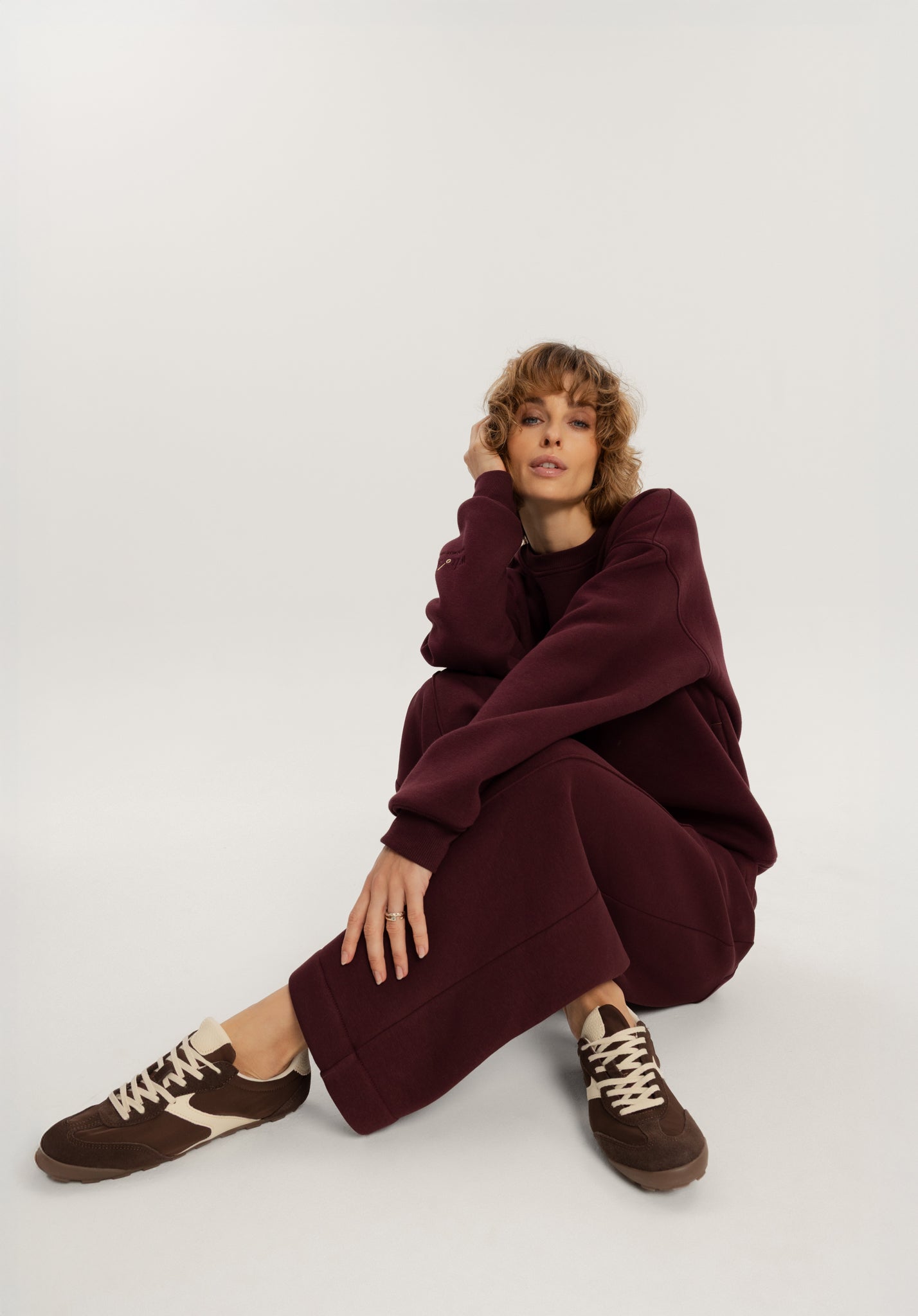 Kelnės "Luna" - burgundiškos spalvos