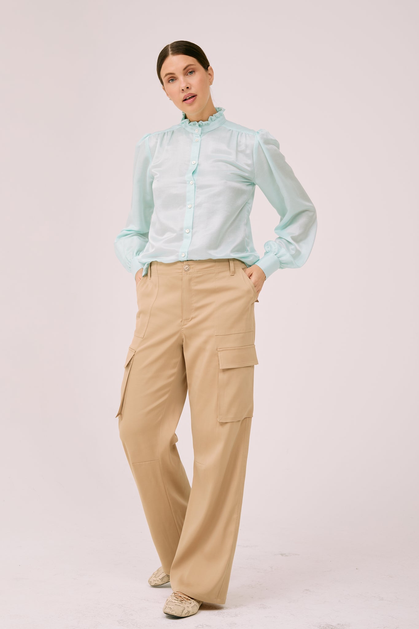 Kelnės "Alia" - rudos spalvos