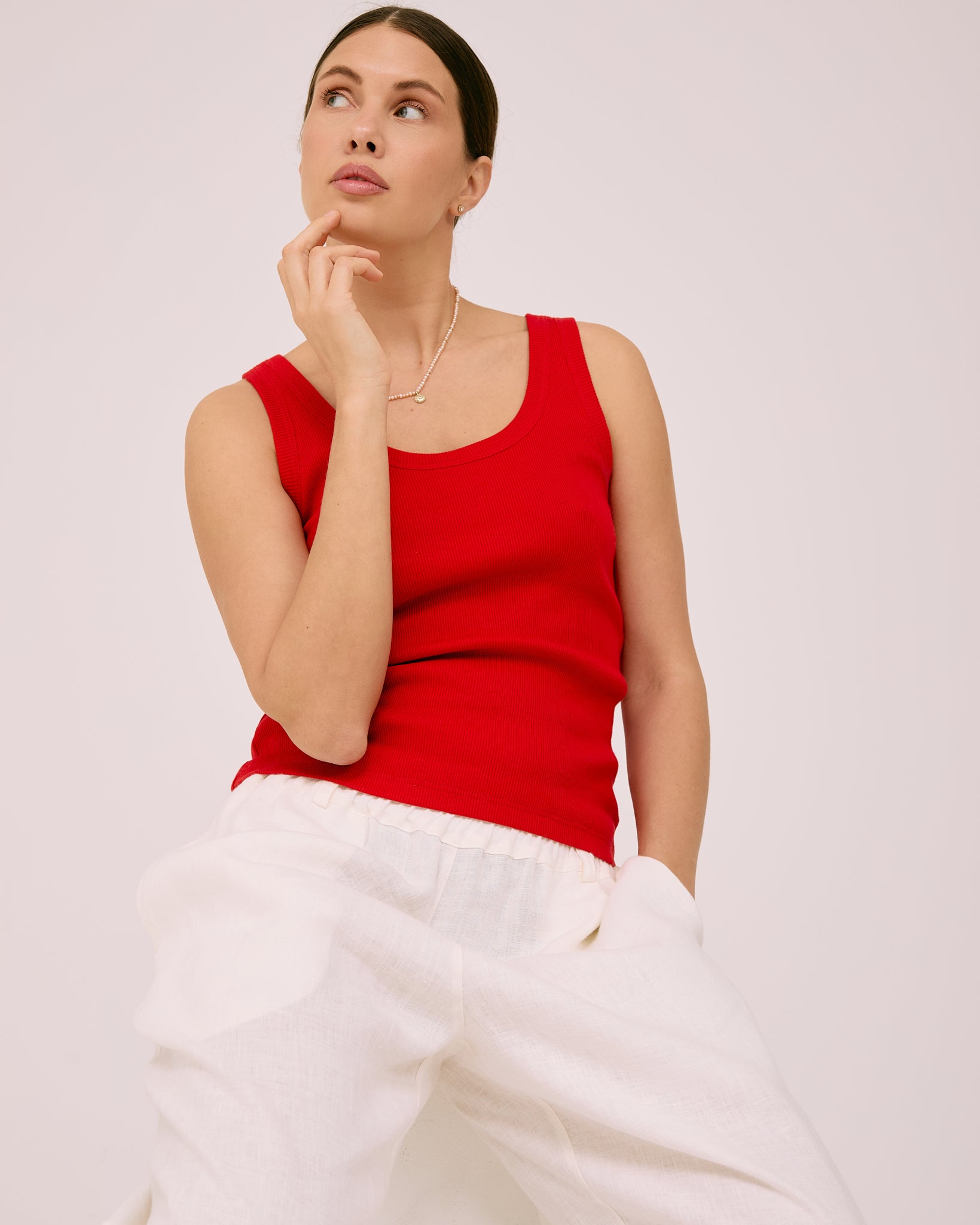 Palaidinė "Simplex" be rankovių - raudonos spalvos