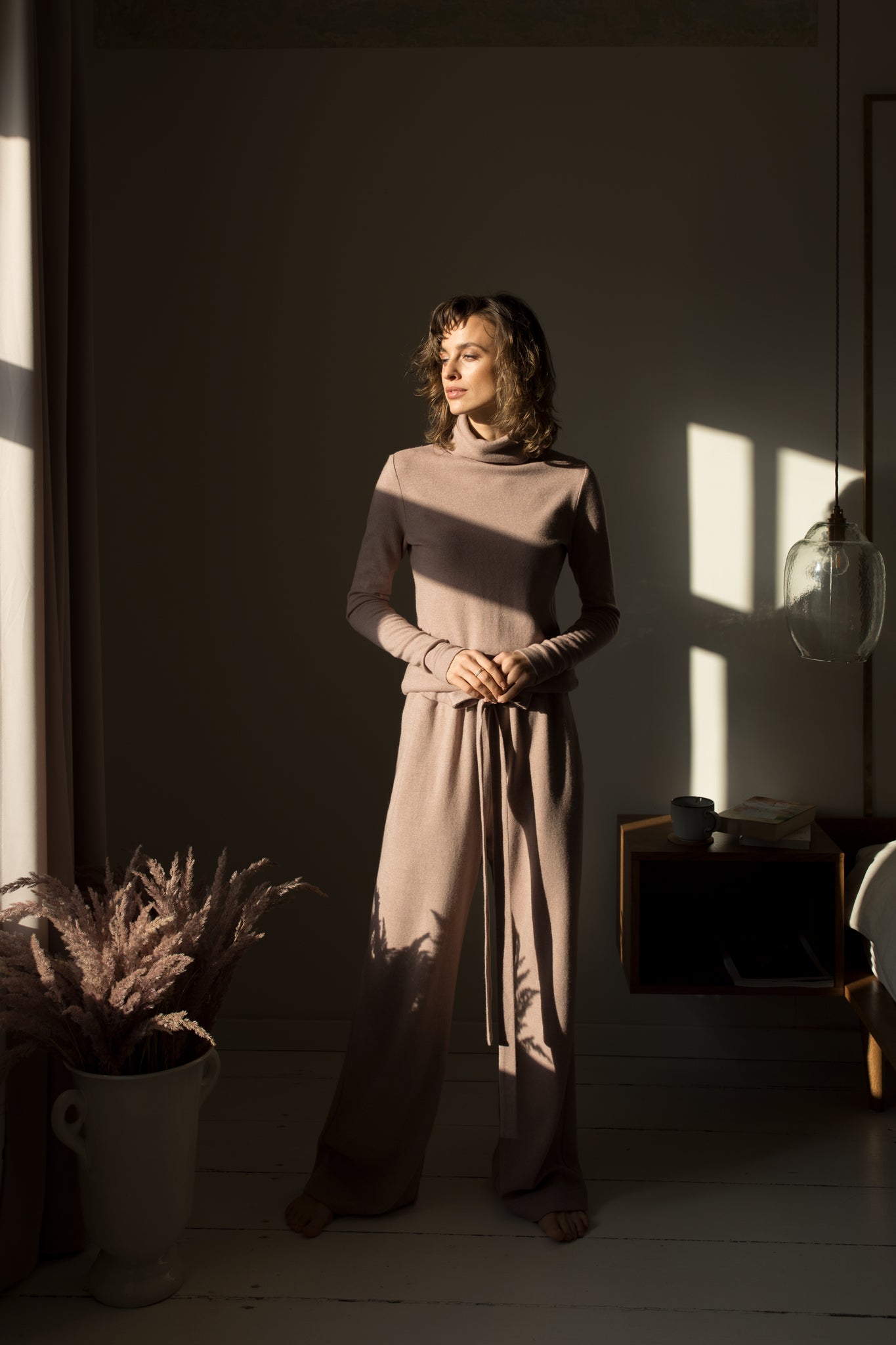 Megztinis "Gaudium" - pelenų rožinės spalvos